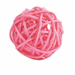 M-Pets Zilli Rattan Top Kedi Oyuncağı 4 Cm - M-Pets