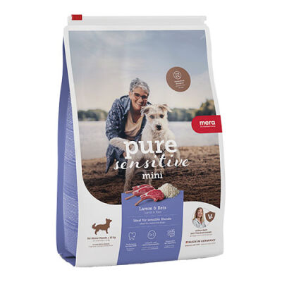 Mera Pure Sensitive Kuzulu ve Pirinçli Mini Irk Yetişkin Köpek Maması 4 Kg - 1