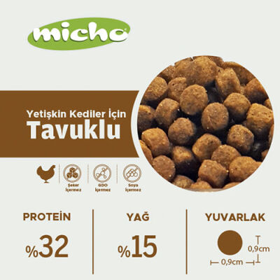 Micho Tavuklu Yetişkin Kedi Maması 15 Kg - 2