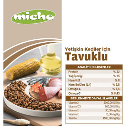Micho Tavuklu Yetişkin Kedi Maması 15 Kg - 3
