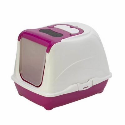 Moderna Flip Cat Kapalı Kedi Tuvaleti 50 Cm Fuşya - 1