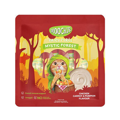 Moochie Tavuklu Havuçlu ve Balkabaklı Sıvı Kedi Ödül Maması 25x15 Gr - 1