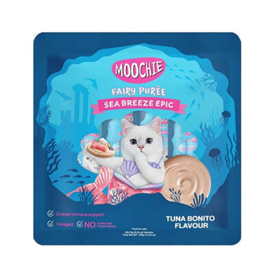 Moochie Ton Balıklı ve Palamutlu Sıvı Kedi Ödül Maması 25x15 Gr - 1