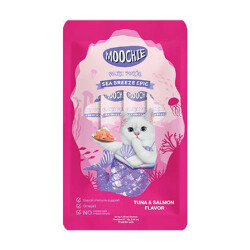 Moochie Ton Balıklı ve Somonlu Sıvı Kedi Ödül Maması 5x15 Gr - Moochie