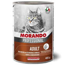 Morando Professional Av Hayvanlı ve Tavşanlı Yetişkin Kedi Konservesi 405 Gr - Morando
