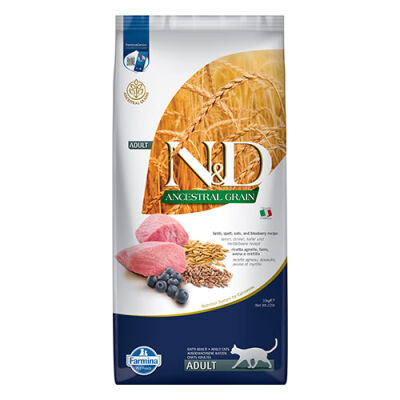 N&D Ancestral Grain Kuzulu Yaban Mersinli Düşük Tahıllı Yetişkin Kedi Maması 10 Kg - 1