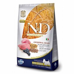 N&D Ancestral Grain Kuzulu Yaban Mersinli Küçük Irk Düşük Tahıllı Yetişkin Köpek Maması 7 Kg - ND