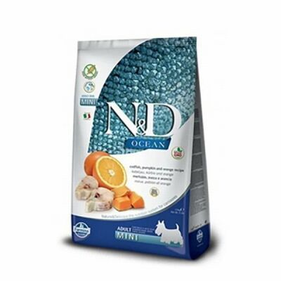 N&D Ocean Balkabaklı Balıklı Portakallı Küçük Irk Tahılsız Yetişkin Köpek Maması 7 Kg - 1
