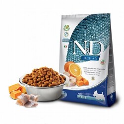 N&D Ocean Pumpkin Balkabaklı Morina Balıklı Portakallı Küçük Irk Tahılsız Yetişkin Köpek Maması 2,5 Kg - ND