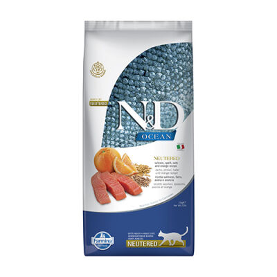 N&D Ocean Somonlu Portakallı Düşük Tahıllı Kısırlaştırılmış Kedi Maması 10 Kg - 2