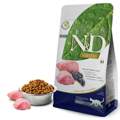 N&D Prime Kuzulu Yaban Mersinli Tahılsız Yetişkin Kedi Maması 1,5 Kg - 1