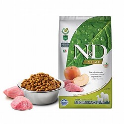 N&D Prime Medium Maxi Yaban Domuzlu Elmalı Tahılsız Yetişkin Köpek Maması 12 Kg - ND