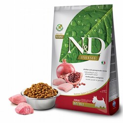 N&D Prime Tavuklu ve Narlı Küçük Irk Tahılsız Yetişkin Köpek Maması 7 Kg - ND