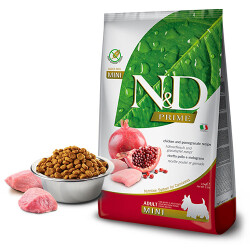 N&D Prime Tavuklu ve Narlı Tahılsız Küçük Irk Yetişkin Köpek Maması 7 kg - ND
