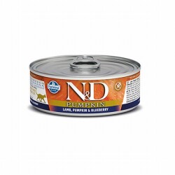 N&D Pumpkin Balkabaklı Kuzulu Yaban Mersinli Tahılsız Yetişkin Kedi Konservesi 6 Adet 80 Gr - ND