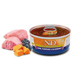 N&D Pumpkin Balkabaklı Kuzulu Yaban Mersinli Tahılsız Yetişkin Kedi Konservesi 70 Gr - ND