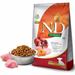 N&D Pumpkin Balkabaklı Tavuklu Narlı Küçük Irk Tahılsız Yavru Köpek Maması 2,5 Kg - ND