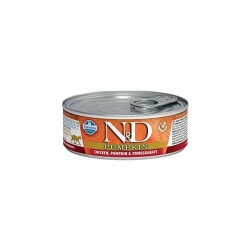 N&D Pumpkin Balkabaklı Tavuklu Narlı Tahılsız Yetişkin Kedi Konservesi 6 Adet 80 Gr - ND