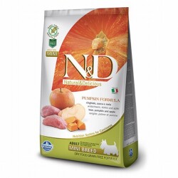 N&D Pumpkin Balkabaklı Yaban Domuzlu Küçük Irk Tahılsız Yetişkin Köpek Maması 7 Kg - ND