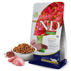 N&D Quinoa Digestion Kuzu Etli ve Rezeneli Tahılsız Yetişkin Kedi Maması 5 kg - ND