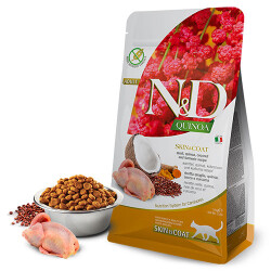 N&D Quinoa Skin & Coat Bıldırcın Etli Yetişkin Kedi Maması 5 kg - ND