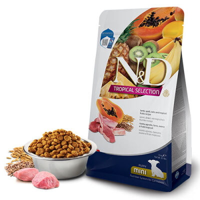 N&D Tropical Selection Kuzu Etli ve Tropikal Meyveli Mini Irk Yavru Köpek Maması 1,5 Kg - 1