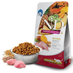 N&D Tropical Selection Tavuklu ve Tropikal Meyveli Kısırlaştırılmış Kedi Maması 10 Kg - ND