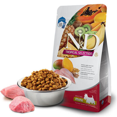 N&D Tropical Selection Tavuklu ve Tropikal Meyveli Mini Irk Yetişkin Köpek Maması 1,5 Kg - 1