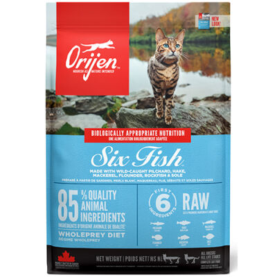 Orijen Six Fish 6 Balıklı Tahılsız Kedi Maması Tüm Irk ve Yaşam Evreleri 5,4 Kg - 1