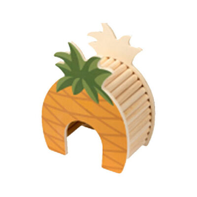 Pawise Ahşap Kemirgen Yuvası Ananas Şekilli - 1