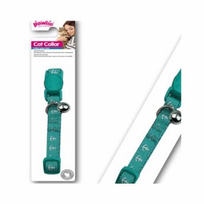 Pawise Çapa Desenli Kedi Boyun Tasması Yeşil - 1