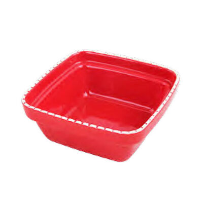 Pawise Kare Seramik Köpek Mama Kabı Kırmızı 1250 Ml - 1