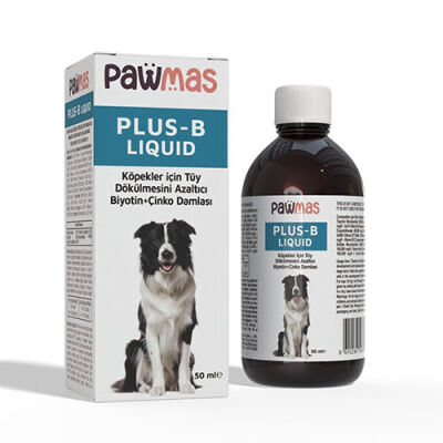 Pawmas Plus-B Liquid Köpekler için Tüy Dökülmesini Azaltıcı Biyotin ve Çinko Damlası 50 Ml - 1