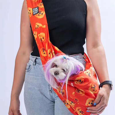 Pawstar Poodle Crossbody Küçük Irk Köpek Taşıma Çantası 50x15x20 Cm - 1
