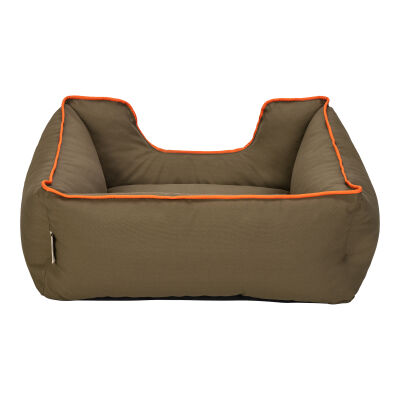 Pet Comfort Alpha Kedi ve Köpek Yatağı Haki Turuncu Biye Small 60x50cm - 3