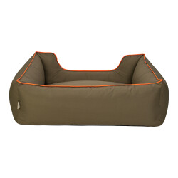 Pet Comfort Alpha Köpek Yatağı Haki Turuncu Biye Large 105x85 Cm - 3