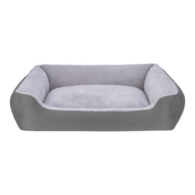 Pet Comfort Bravo Duo Peluş Köpek Yatağı Gri XL 105X80 Cm - 1