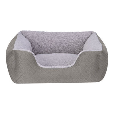 Pet Comfort Echo Kedi ve Köpek Yatağı Gri Gri Peluş Small 60x50 Cm - 1