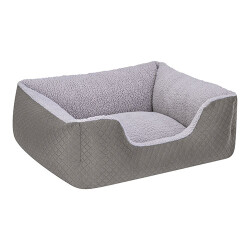 Pet Comfort Echo Kedi ve Köpek Yatağı Gri Gri Peluş Small 60x50 Cm - 2