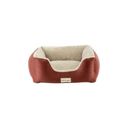 Pet Comfort Echo Kedi ve Köpek Yatağı Tarçın Ecru Peluş Small 60x50 Cm - Pet Comfort