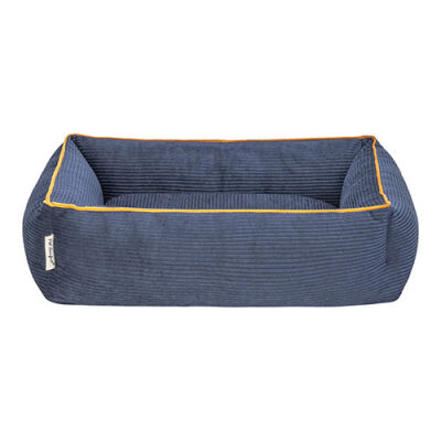 Pet Comfort Golf Kedi ve Köpek Yatağı Parliament Mavi w Hardal Biye XS 55x45cm - 3