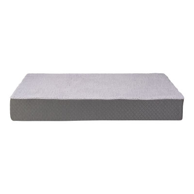 Pet Comfort Lima Ortopedik Peluş Köpek Yatağı Gri Medium 90x60x12 Cm - 1