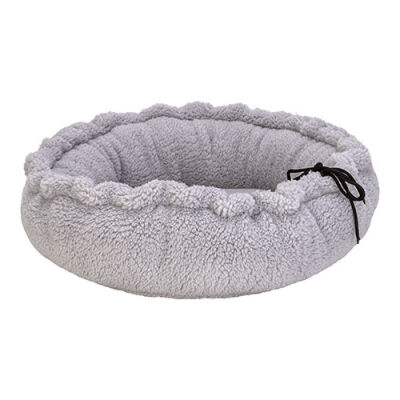 Pet Comfort Sunflower Çift Taraflı Peluş Kedi ve Köpek Yatağı Gri 60 Cm - 1