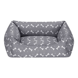 Pet Comfort Uniform Bone Kedi ve Köpek Yatağı Gri Beyaz Small 40x50 Cm - Pet Comfort
