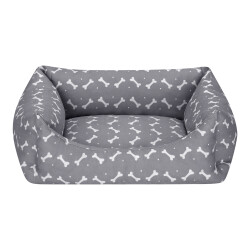 Pet Comfort Uniform Bone Kedi ve Köpek Yatağı Gri Beyaz Small 40x50 Cm - Pet Comfort