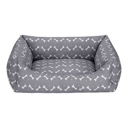 Pet Comfort Uniform Bone Köpek Yatağı Gri Beyaz Medium 60x70 Cm - 1