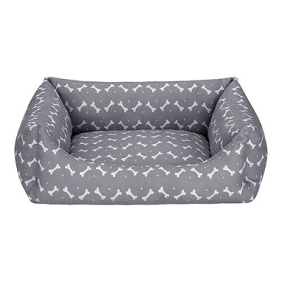 Pet Comfort Uniform Bone Köpek Yatağı Gri Beyaz Medium 60x70 Cm - 1