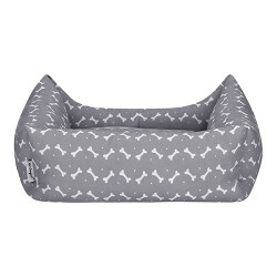 Pet Comfort Uniform Bone Köpek Yatağı Gri Beyaz Medium 60x70 Cm - 3