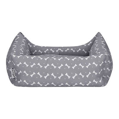 Pet Comfort Uniform Bone Köpek Yatağı Gri Beyaz Medium 60x70 Cm - 3