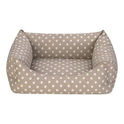 Pet Comfort Uniform Bej Puantiyeli Kedi ve Köpek Yatağı XSmall 40x50cm - Pet Comfort